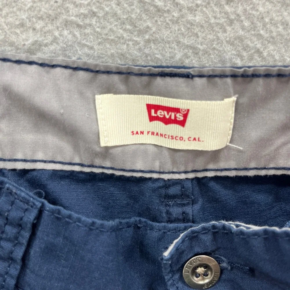 Levis Cargo Shorts Boys 14 Reg W27 Navy Ripstop Utility Casual Work Paratrooper